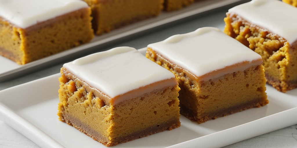 pumpkin bars made with cake mix