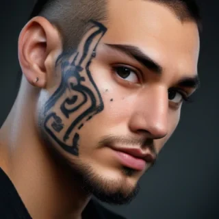 face tattoo png
