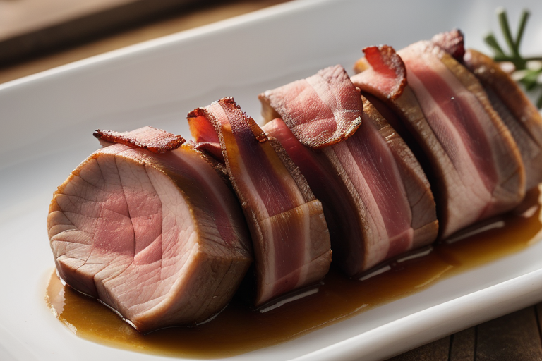 venison backstrap wrapped in bacon