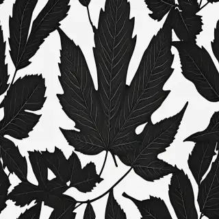 clipart of leaf black and white