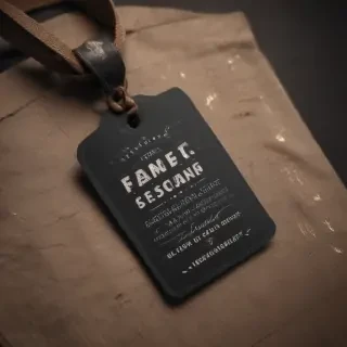clothing tag mockup