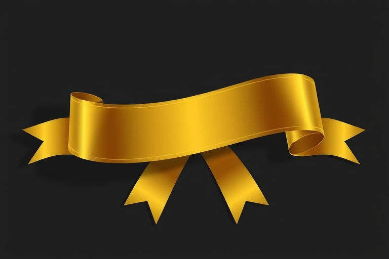 gold ribbon clipart