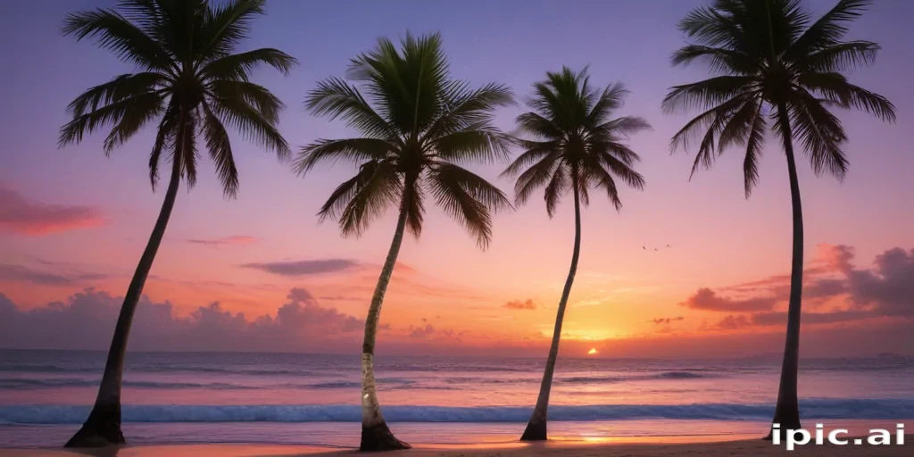 transparent palm trees