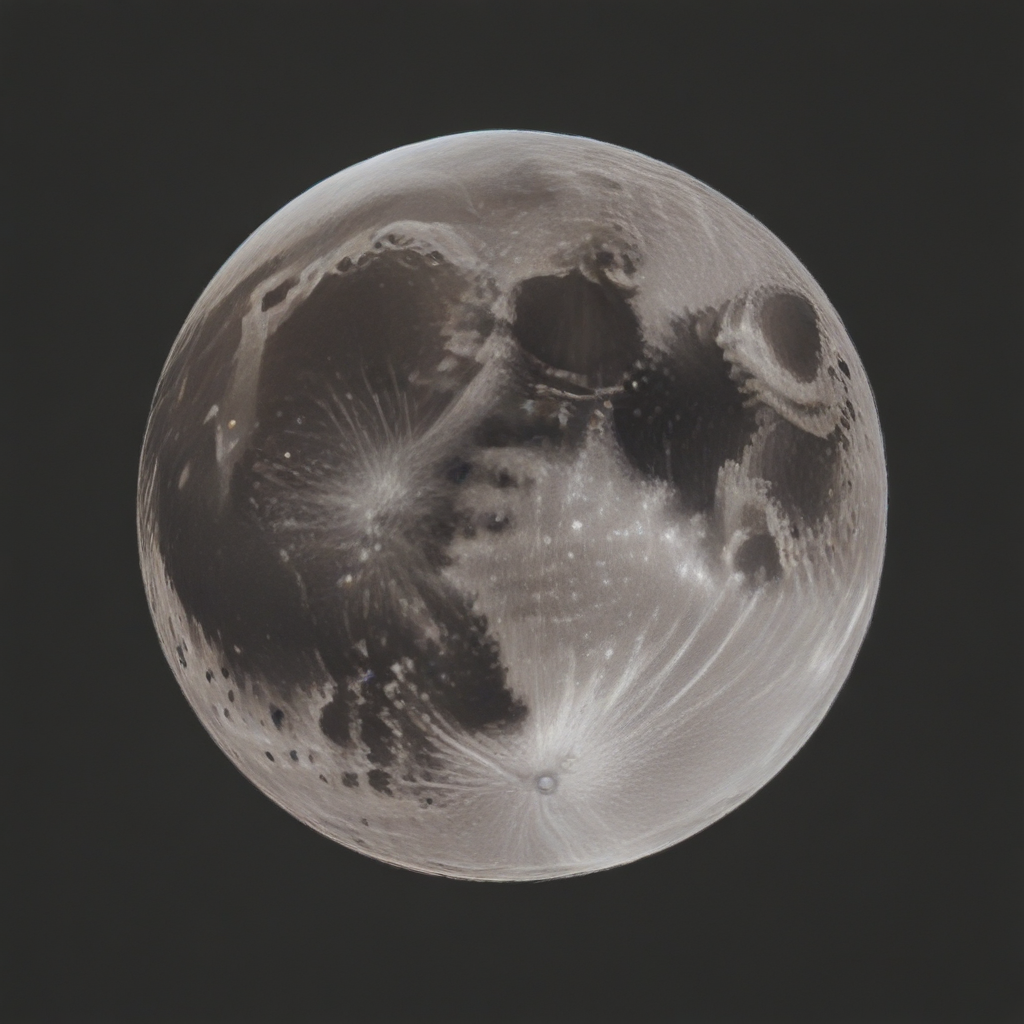 An Exquisite Close-Up of the Moon Showcasing Its Intricate Surface Details