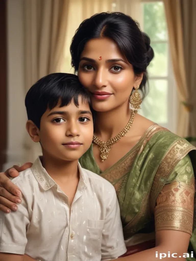 indian mom and son