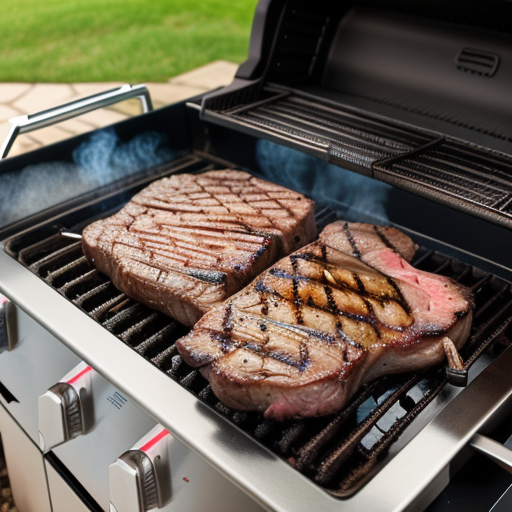 grilling a ribeye on a gas grill