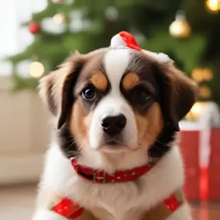 pictures of dogs christmas