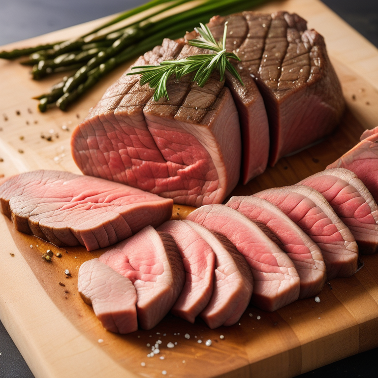 sliced grass fed beef sirloin