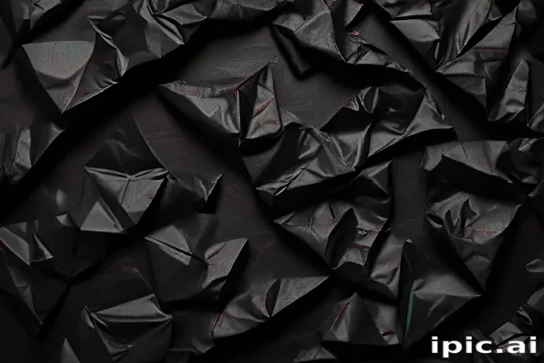 crumpled black paper