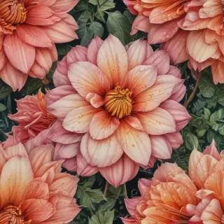 flower drawing with color