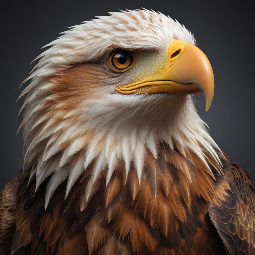 Majestic Bald Eagle Displaying Its Stunning Feathers and Intense Gaze