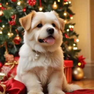 christmas wallpaper dog