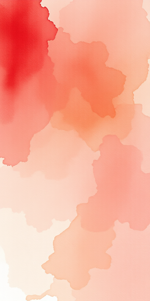 Create an abstract watercolor texture with a blend of earthy tones, reds, and soft gradients, using a Canon EOS 5D Mark IV, ISO 100, f/11, 1/125s, shot from a top-down view, with a soft focus and natural lighting to enhance the ethereal quality.