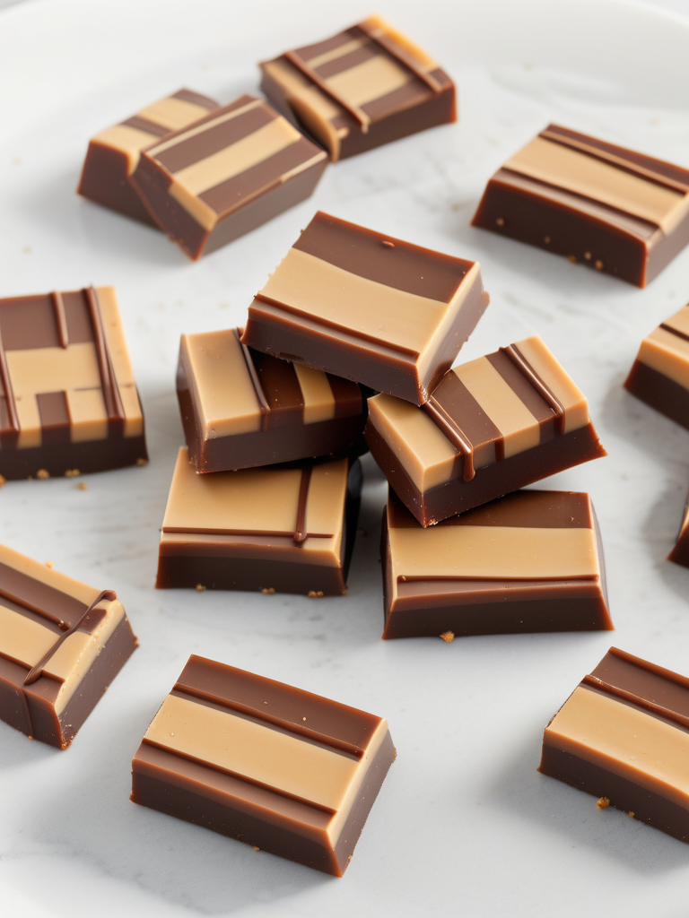peanut butter candy with stripes