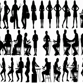 silhouette people png