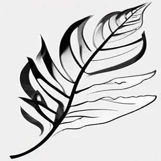 leaf clip art black and white