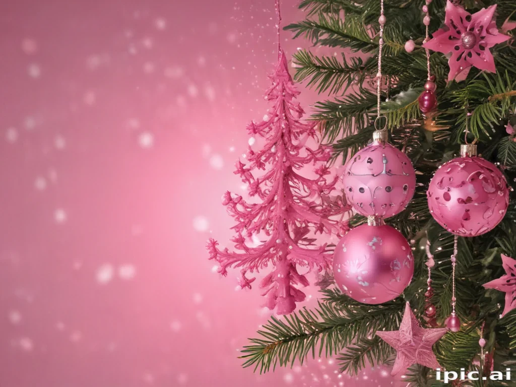 pink christmas desktop wallpaper