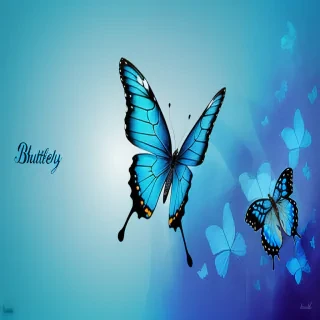 blue butterfly background