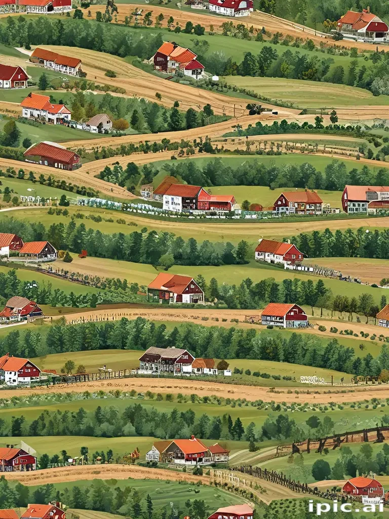 background of a farm