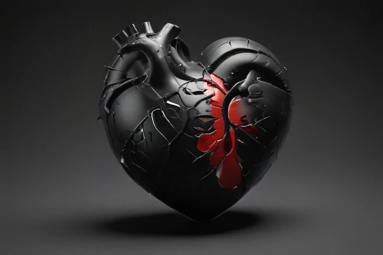 broken heart black