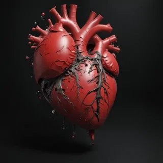 broken heart black background