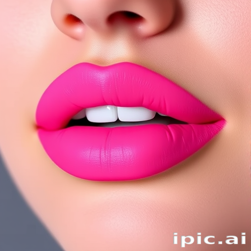 Neon pink lip mousse with a soft matte finish, named "Bubblegum Pop," providing intense color payoff with a lightweight, airy texture