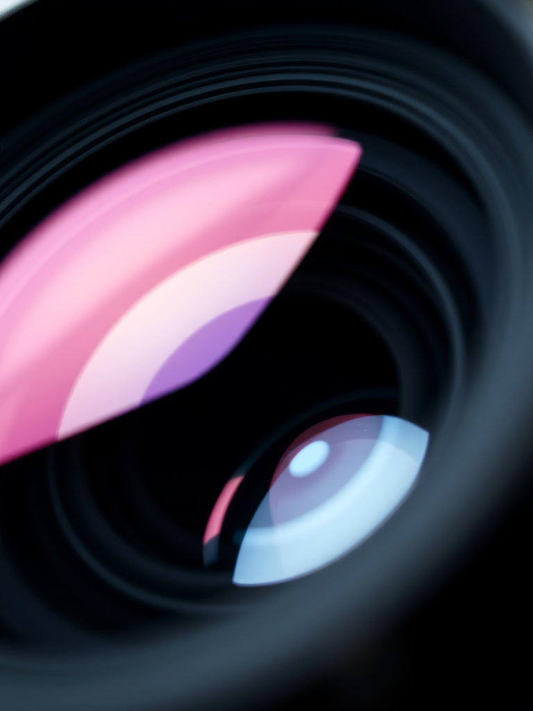 Create a highly detailed close-up of a camera lens with a focus on the aperture blades, using a DSLR camera, f/1.8 aperture, ISO 100, 1/60 second shutter speed, with a shallow depth of field and soft bokeh background.