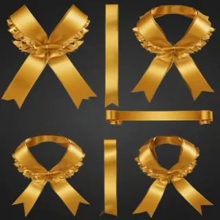 gold ribbon clipart