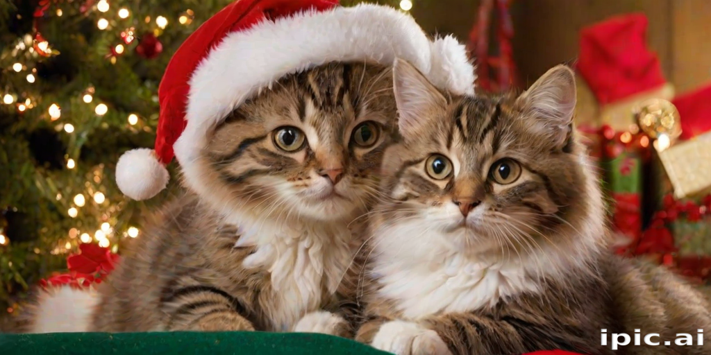 christmas images cats