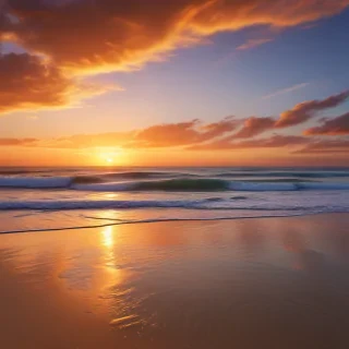 sunset on the beach backgrounds