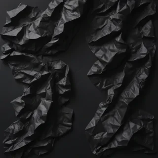 crumpled black paper