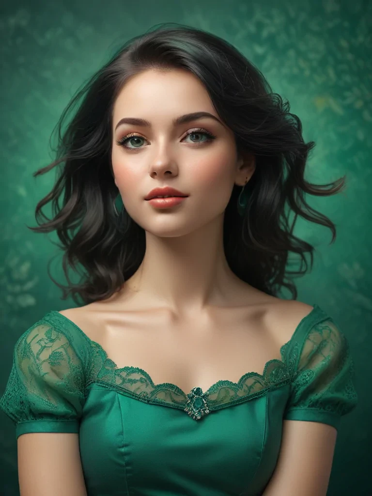 emerald green background