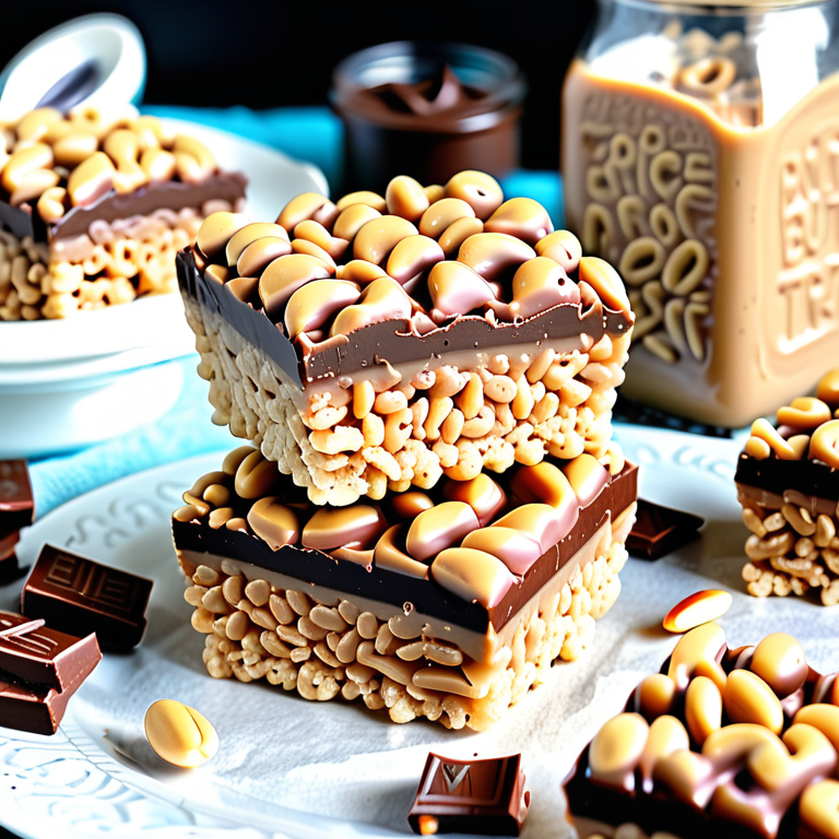 peanut butter chocolate rice krispie treats