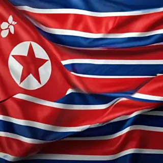 north korea flag