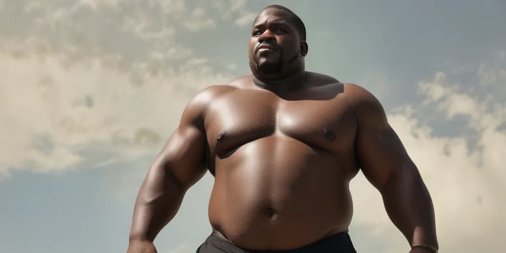 black fat man