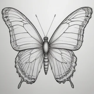 outline drawing of a butterfly