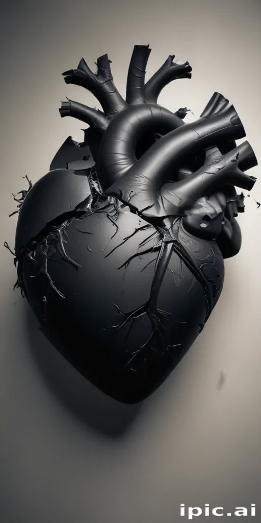 broken black heart