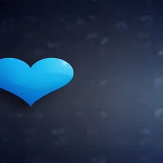 blue heart wallpaper