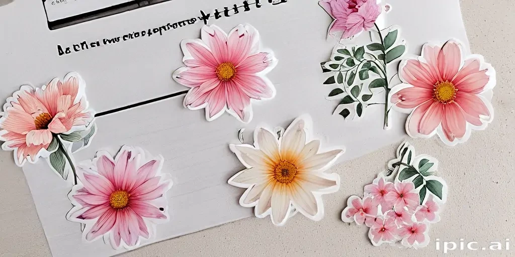 aesthetic flower stickers