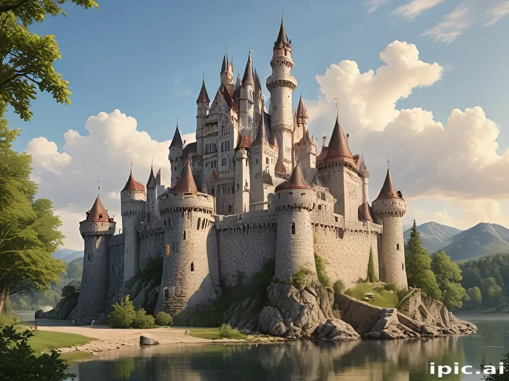 cartoon of castle