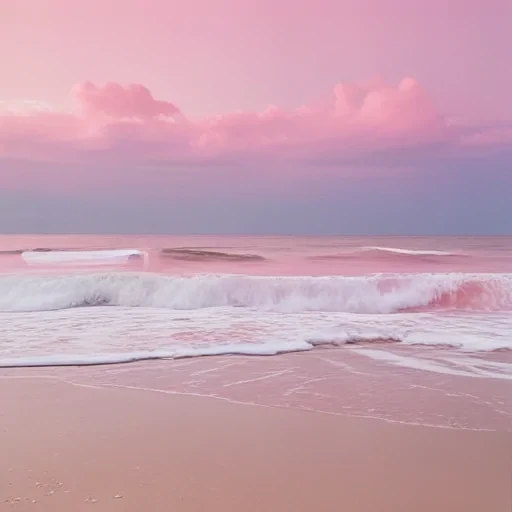 pastel pink beach wallpaper