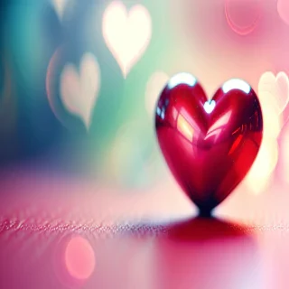 blurry heart wallpaper