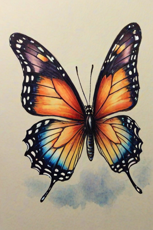 butterfly drawling