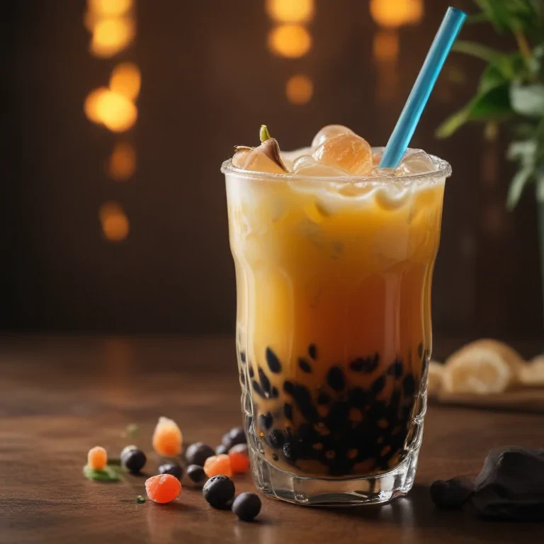 aesthetic boba tea background