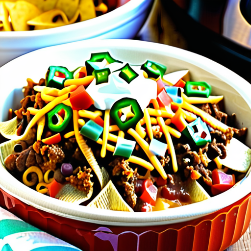 crock pot beefy potato taco casserole