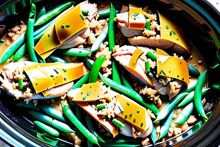 crock pot chicken and stuffing with green beans
