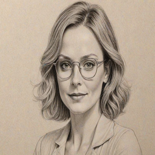 Appealing Geri Halliwell, pencil sketch, portrait of Radiant woman 1920s in glasses, hair style beatnik, outline, clear lines, fine lines, 8k