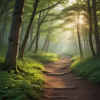 beautiful magical forest background