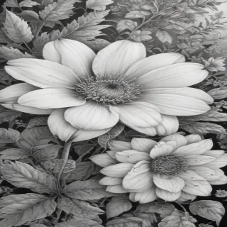 flower drawing for coloring