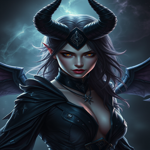 female dreamlike villain, dark aspect